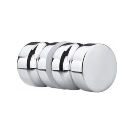 Bouton de Porte de Douche Poignée de Porte Rondes en Alliage D'aluminium pour Salle de Bain Porte en Verre Porte Coulissante (1/5)