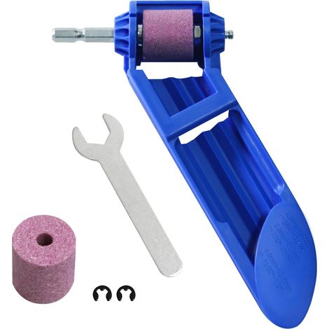Affûteuse de forets portable - Meule diamantée électrique pour forets de 2 à 12,5 mm - Affûtage rapide, bleue - Convient aux bricoleurs et aux professionnels