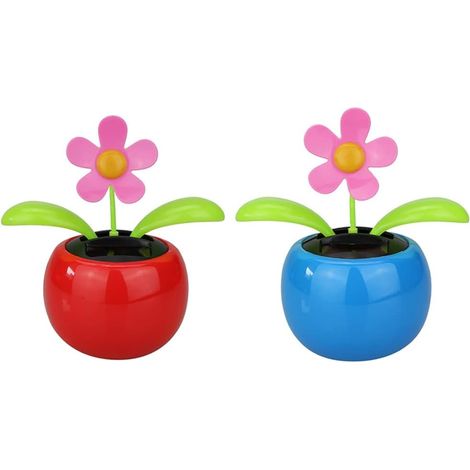 Fleur de Danse Solaire Figurine Tournesol Voiture Qui Bouge Danse Jouets en Plastique Fleurs Secouant Tête Ornement de Tableau de Bord de Voiture pour Voiture Bureau Bureau Décoration (1/5)