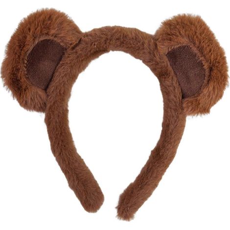 Haarreif mit Bärenohren für Mädchen, Cartoon-Plüsch-Haarreif, Make-up-Gesichtswäsche, Halloween-Cosplay-Haarreif-A (1/5)