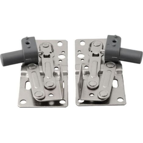 1 paire de charnières à plateau rabattables à fermeture douce avec conception d'amortissement, cadre de support de porte basculante (1/5)