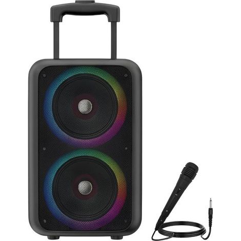 Enceinte Bluetooth portable - AVIZAR - 41×26 cm - 2x5W - Batterie 2400mAh 5h - Micro & lumineuse (1/5)