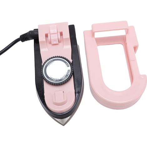 Fer à repasser électrique portable pliable à température réglable, idéal pour les voyages. Prise UE 220 V, 160-220 W. (1/5)