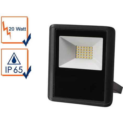 20 Watt LED Strahler ALU, 4000 Kelvin Neutralweiß, IP65, 13x15cm (1/5)