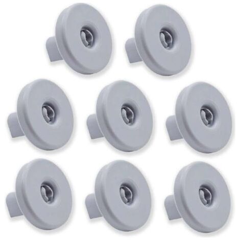 Lot de 8 roulettes pour panier inférieur pour lave-vaisselle Compatible avec Zanussi, Rex, Electrolux, AEG et autres modèles (1/4)