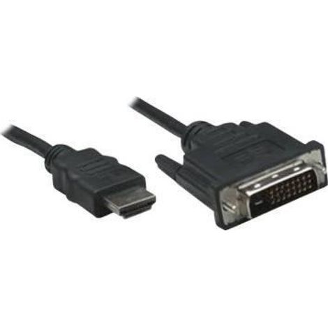 Câble vidéo HDMI vers DVI-D M / M 1,8 m - - Blindé - Noir