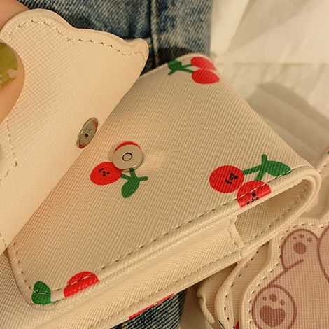 Trousse à maquillage avec rouge à lèvres, petite trousse à maquillage avec miroir pour les voyages, mini trousse de maquillage, motif ourson mignon (1/5)