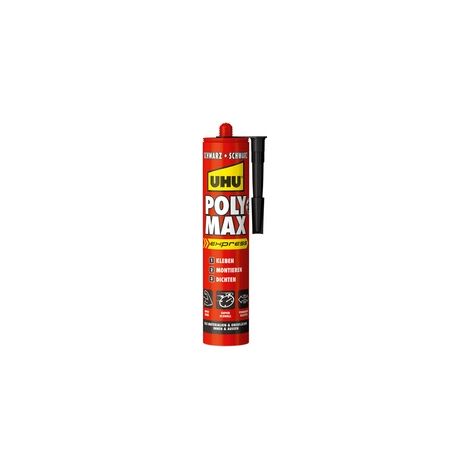 UHU COLLE DE MONTAGE POLYMAX EXPRESS, NOIR, CARTOUCHE 425 G 47200