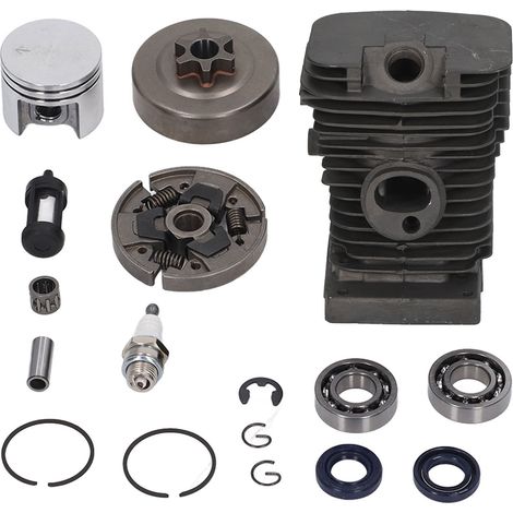 3/8" 6-Zahn-Kettensägen-Set inklusive Zylinder, Zündkerze, Luftfilter und Lager für STIHL MS180 MS170 38 mm (1/5)