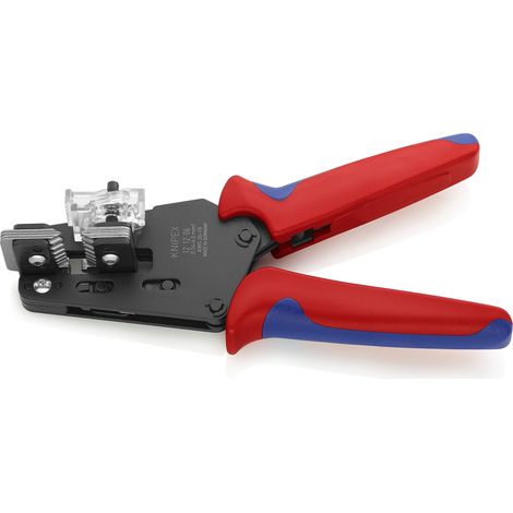 Knipex Spelacavi di precisione con lame sagomate brunita, rivestiti in materiale bicomponente 195 mm 12 12 06 (1/5)