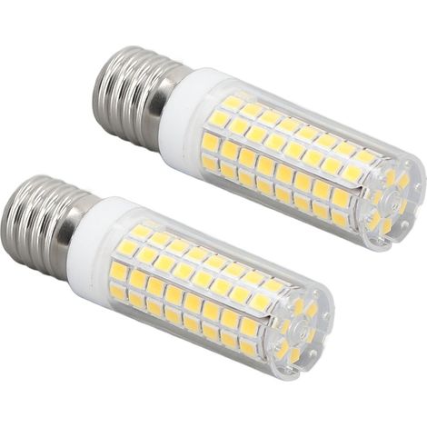 Lot de 2 ampoules LED E17, 102 LED, 10 W, dimmables, à économie d'énergie, protection des yeux, en céramique, type « maïs LED », AC100-120 V, lumière naturelle (1/5)
