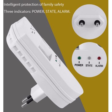 Détecteur de gaz, détecteur de fuite de GPL/gaz naturel/gaz de charbon, moniteur de capteur enfichable avec alarme sonore et affichage numérique LED, méthane combustible, propane (1/5)