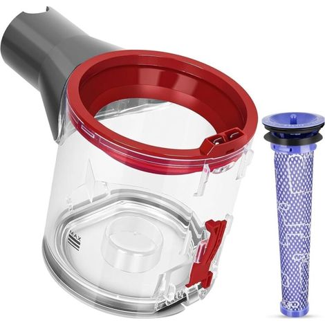 Poubelle Conteneur Réservoir pour Dyson V8 V7 SV10 SV11 Filtre Bac à Poussière Cuve Pièces Détachées Accessoires Conteneur Filtrante Rechange N°de pièce 967699-01 (1/5)