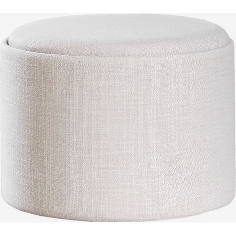 Puff redondo con bandeja y almacenaje tapizado Berkeleni SKLUM         Ø55 cm (1/5)