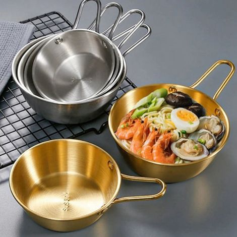 Bol À Riz À Vin - Acier Inoxydable - Poignée Ergonomique - Pour Sauce Dessert Glace En Extérieur - Lot De 4