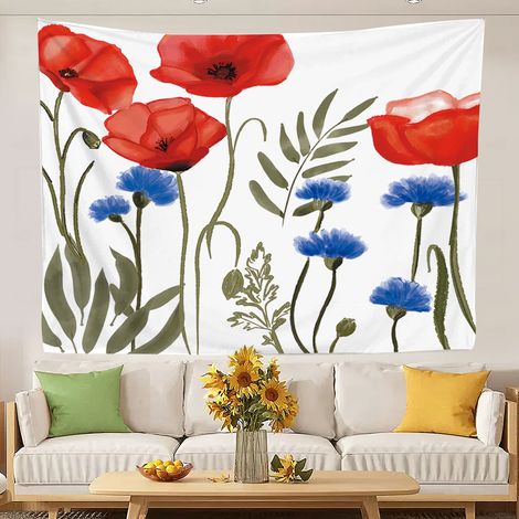 Tapisseries murales décoratives, couverture de plage aux couleurs vives, tissu de fond pour la décoration de chambre 100x75cm (1/5)