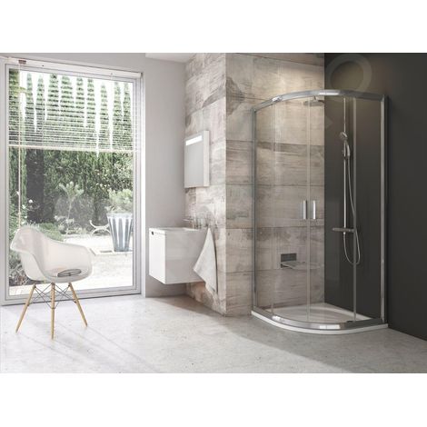 Ravak Blix - Cabine de douche 90x90 cm, aluminium brillant/verre clair 3B270C00Z1B (1/3)