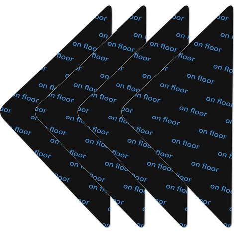 Lot de 4 patins antidérapants pour tapis en bois dur et carrelage, ruban adhésif réutilisable pour tapis, mélange