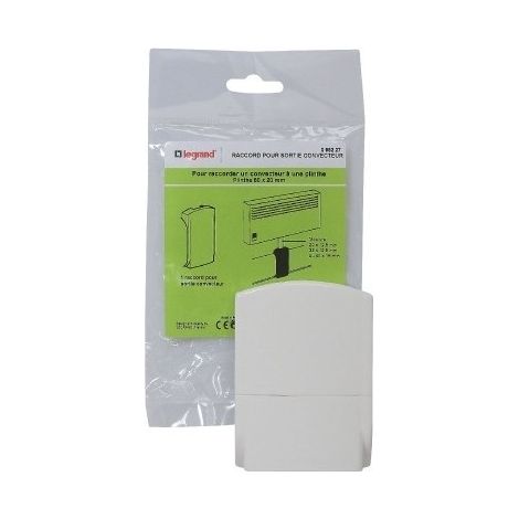 Sistema di battiscopa 80 x 20 mm, support uscita convettore