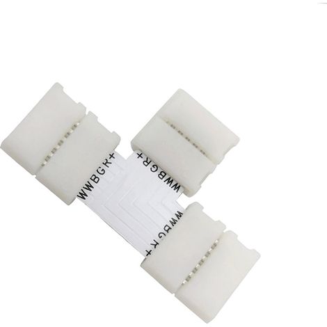 Unión / conector T rígido Pin Click para tiras LED RGB+CCT 6 pin
