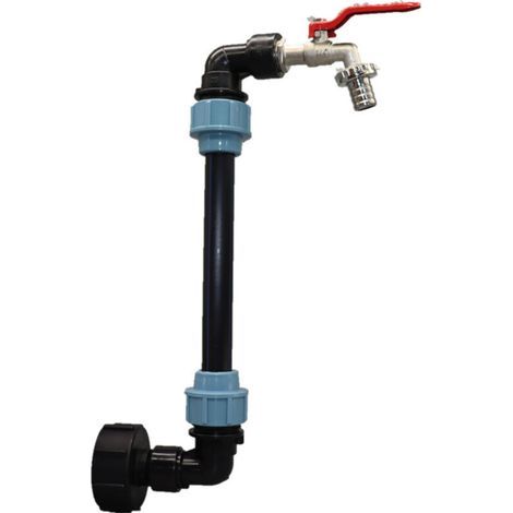 IBC Robinet de sortie en col de cygne 3/4\", adaptateur IBC, 3/4\", accessoire de réservoir IBC, pour le remplissage de l'arrosoir