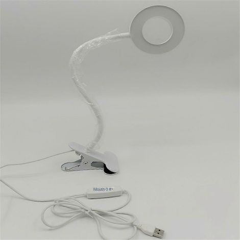 Lampe de bureau LED à bras articulé réglable avec pince, lampe de lecture respectueuse des yeux (1/3)