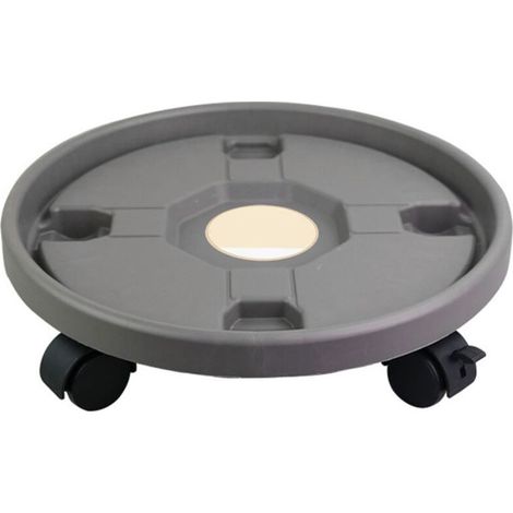 Un support à roulettes pour pots de fleurs la base ronde est équipée de roulettes et peut être utilisée aussi bien à l'intérieur qu'à l'extérieur. (1/5)