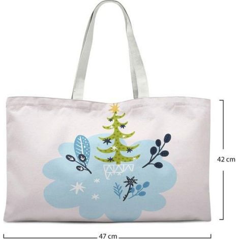 Sac Shopping - Tote Bag Coton 47x42 cm - Anse Longue - Réutilisable - 1 Pièce (1/4)