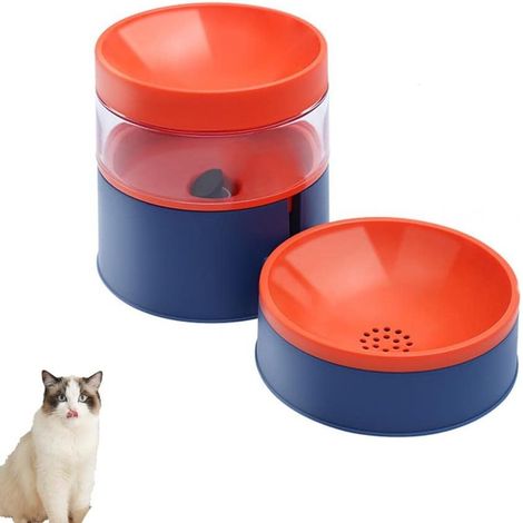 Distributeur Automatique de Nourriture et d’Eau pour Chats (Ensemble 2 en 1) - Convient aux Chats et aux Chiens - Capacité : 1 L (1/5)