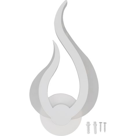 Applique murale LED en forme de flamme, en acrylique et alliage d'aluminium, design simple, pour bureau, couloir ou chambre. (1/5)