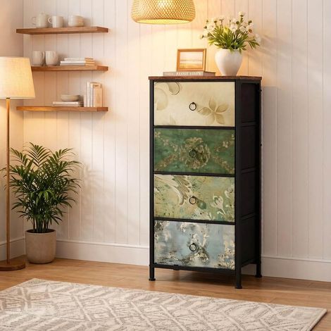 Cassettiera con 4 cassetti in tessuto 45x94,5x30 cm OKMYHOME (1/5)