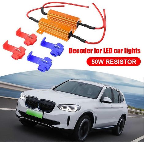 Ballast LED 50 W 12 V, relais de clignotement 6 ohms/8 ohms, résistance de charge fixe, décodeur de clignotant, accessoires automobiles (6 ohms) (1/5)