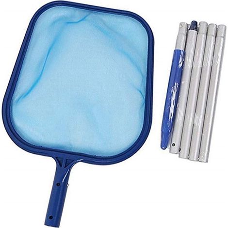 Épuisette Surface pour Piscine, Filet de Piscine Écumoire de Nettoyage avec Poignée Flexible de 1.22M et Filet à Mailles Fines pour Piscine, Bassins, Fontaine, Étang, Réservoir à Poissons (1/5)