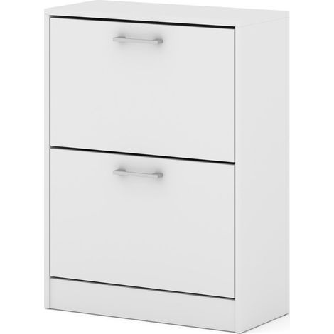 Mobiletto portascarpe ADA 2D con 2 ribalte – bianco opaco