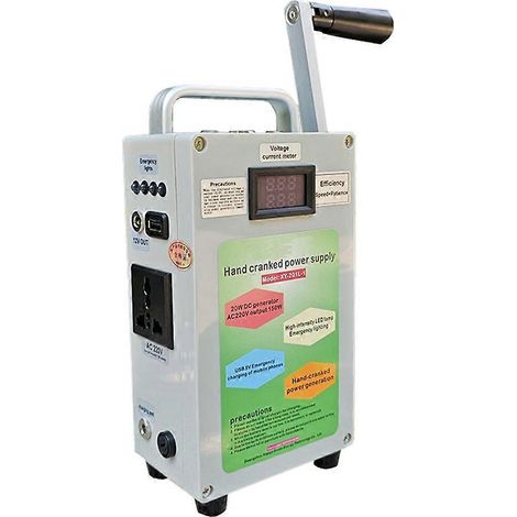 Générateur à manivelle AC220V 150W  Batterie externe haute puissance et haute capacité DC12V 240W pour téléphones portables. (1/5)