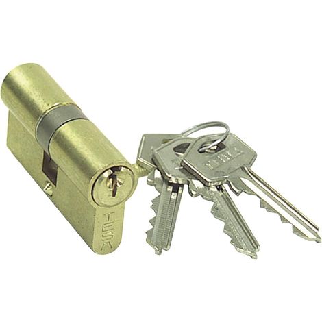 TESA cilindro tesa 5200 /30x30 latonado. leva corta , Cilindro Tesa 5200 30x30. - Latonado.- Leva corta.- Tipo de llave: dentada de hierro niquelado. - Núme