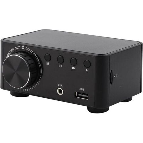 Amplificateur numérique Bluetooth 5.0 Hi-Fi 50 W x 2, carte d'amplification audio stéréo (noir)