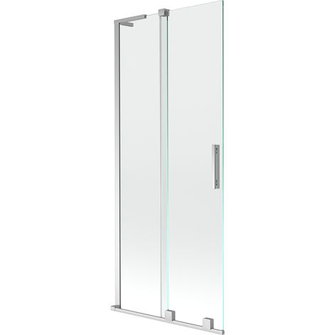 Mexen Velar L Badewannenfaltwand 2-flügelig, 80 x 150 cm, transparent, Chrom - 896-080-003-01-01 (1/5)