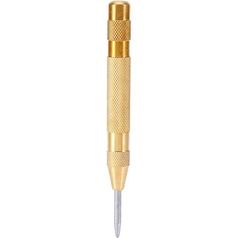 Outil de poinçonnage central, outil central semi-automatique à ressort HRC58°-65° avec pointe HSS pour le perçage du verre et du travail du bois