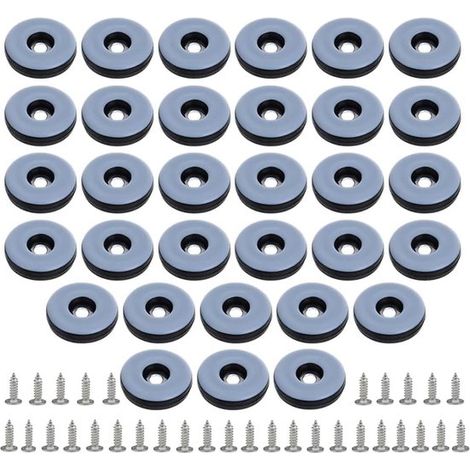 Patins antidérapants pour meubles - Protections pour pieds de chaises et de sols - Patins antidérapants en téflon - Kit de protection pour sols - Lot de 32 (1/5)