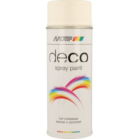 PEINTURE DECO RAL9010 SATINE AEROSOL 400ML MOTIP
