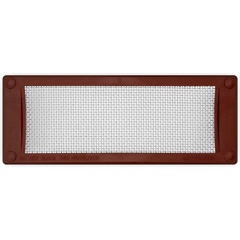 Grille d'aération Anti-nuisibles pour Souris - Cadre en ABS Ignifuge - 105 x 255 x 13 mm - Marron - 95 x 245 mm (1/5)