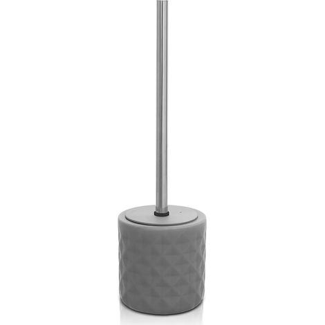 Scopino wc grigio da appoggio in ceramica Cristal (1/5)
