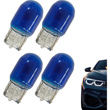 Paquete económico de 4 bombillas de xenón T20 W21/5W para luces de circulación diurna, para vehículos de 12V - Tecnología de doble cara y base de vidrio W3x16q (1/5)