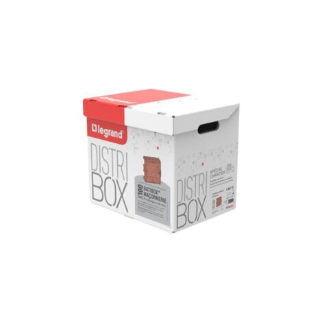 Legrand – Boîte d'encastrement mural 100 postes 40mm 80117L – Fixation visser pour maçonnerie et plaques de plâtre – Plastique sans halogène