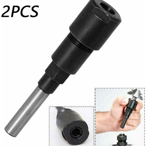 2PCS 8 mm Fräser-Bit-Verlängerungsstange, Holzbearbeitung, Fräser, Klemmverlängerung, Fräser-Spannzangen-Verlängerungsstange zum Spannen von Graviermaschinen (1/4)