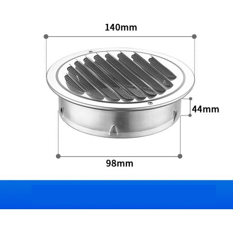 Couvercle de Grille d'échappement Couvercle de Ventilation Rond Conception d'éclats Multifonctionnel Résistant à la Corrosion pour (1/5)
