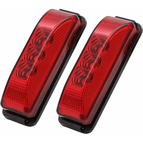Feu de Gabarit Latéral étanche, 2 pièces LED Voyant de Feu de Balisage Latéral 12 V, Auto Feux Latéraux pour Camionnette Camion Caravane Voiture Bus(Rouge)-LIAIKI (1/5)