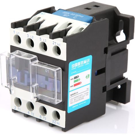 Contacteur électrique industriel AC 220V 25A CJX2-2501, haute sensibilité, usage professionnel (1/3)