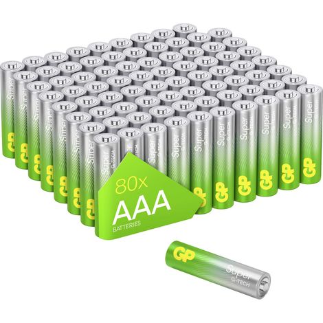 GP Super Micro (AAA)-Batterie Alkali-Mangan 1.5 V 80 St. (1/5)